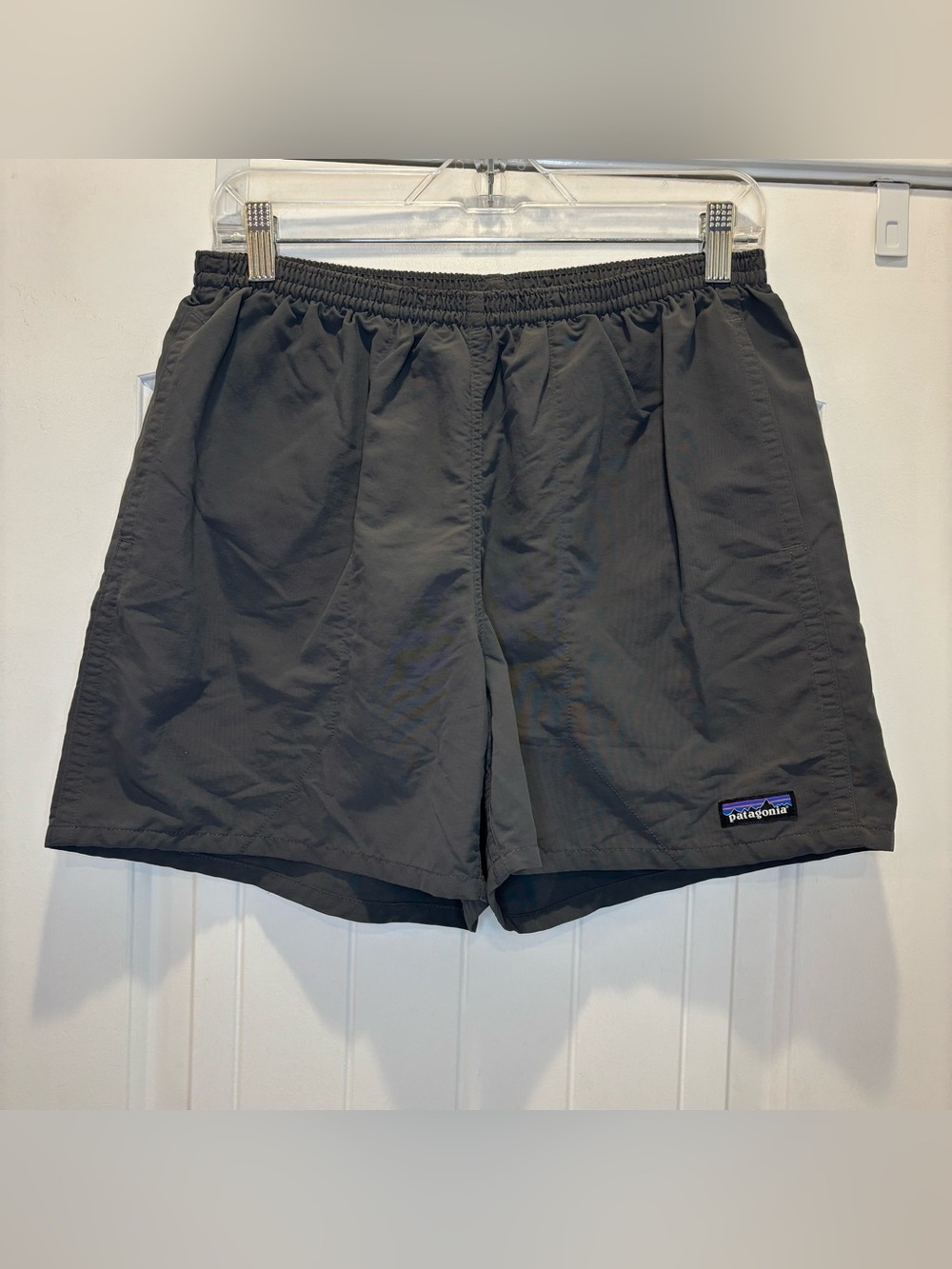 Patagonia Mens Medium 4” inseam Baggies Shorts With Liner Gray Swim